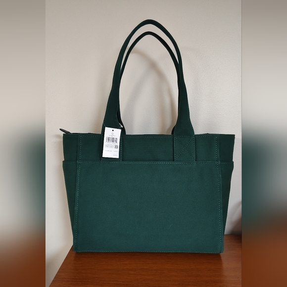 NWT! Kate Spade Jett Canvas Tote Deep Jade - Retail $379 - Picture 2 of 4